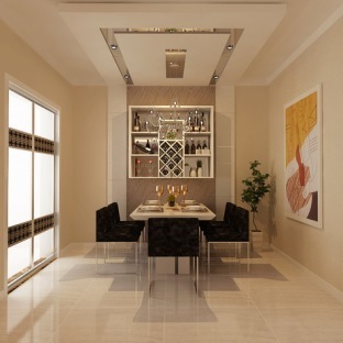 现代二居室餐厅装修赏析 打造简约与功能性并存的用餐空间